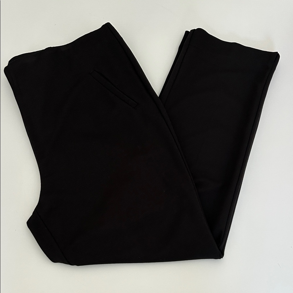 Chico's Fabulously Slimming Pull-on Black Dress Pants Size 3 Short  XL Short